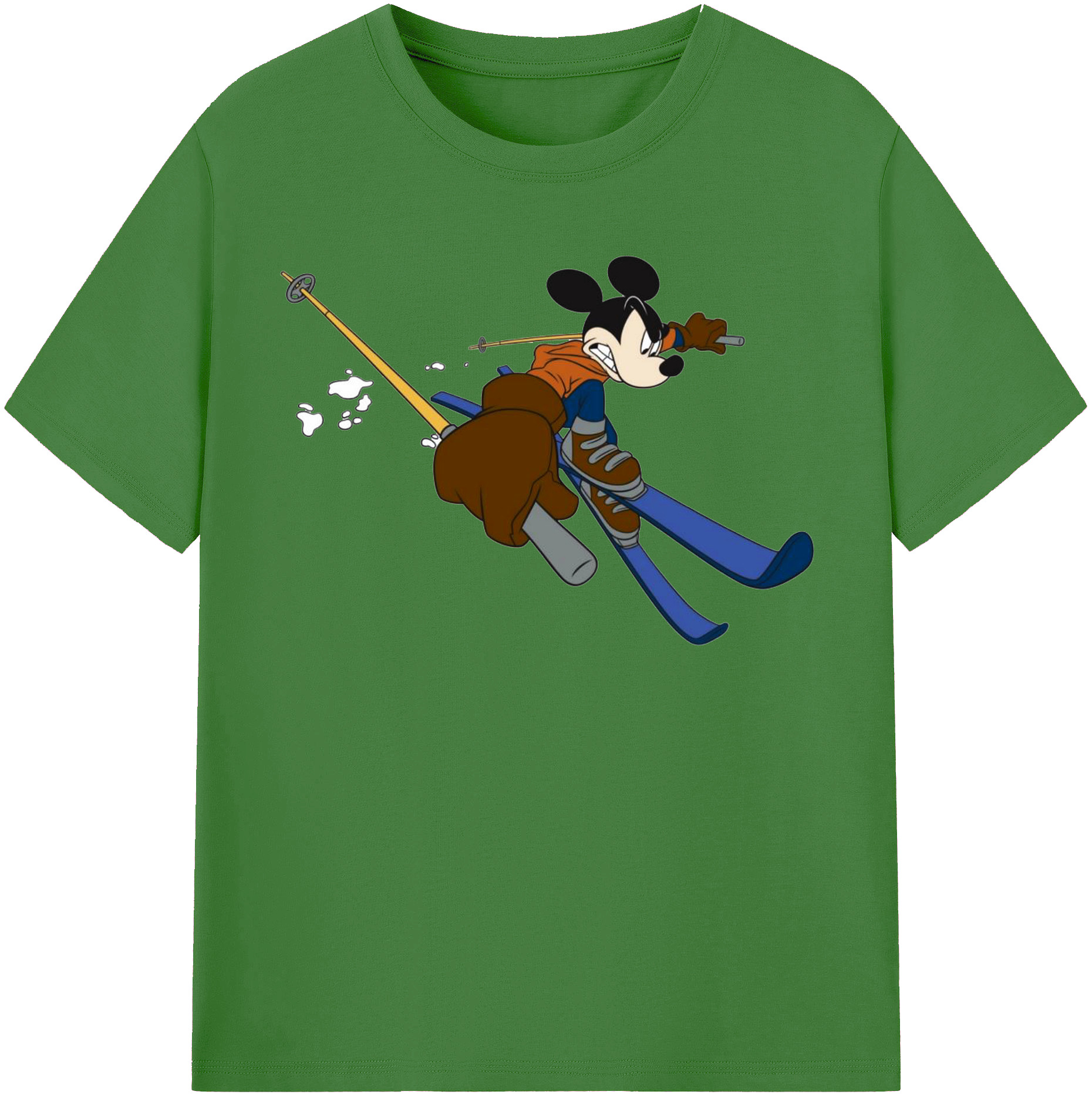 （画像用） ミッキーマウス Mickey Mouse レディースカジュアルプリントTシャツ（綿100％）